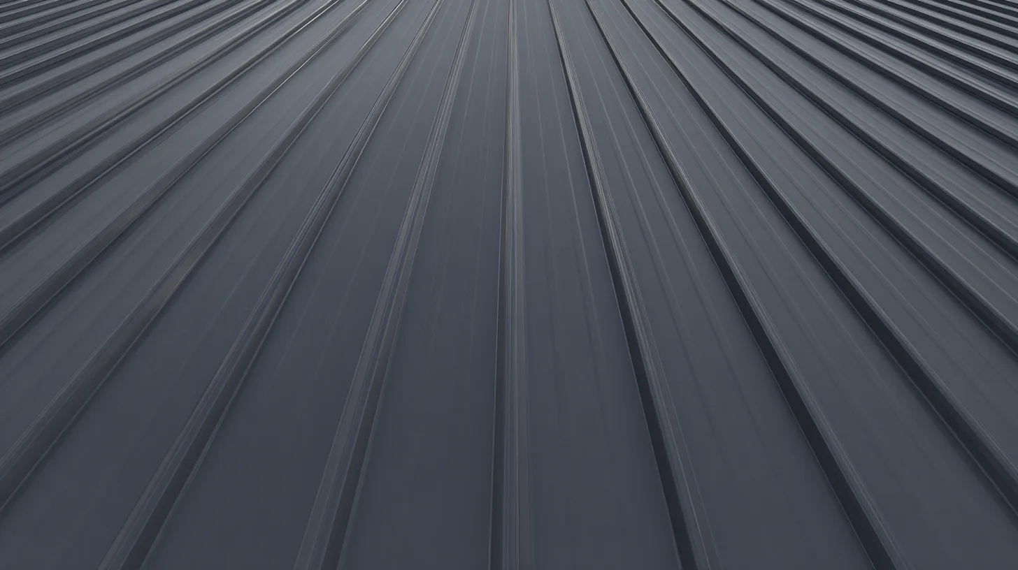 Dark gray standing-seam metal roof