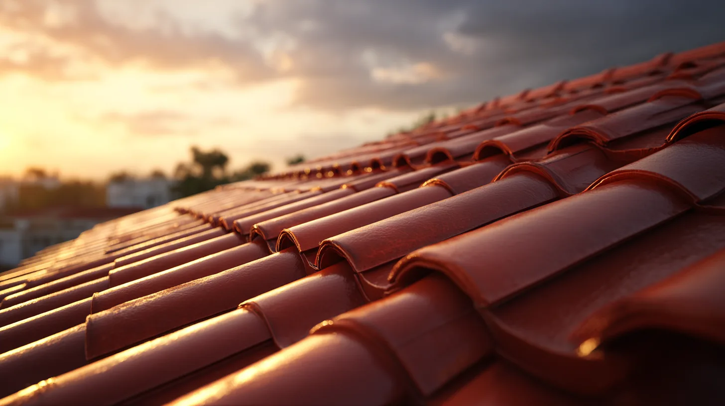 Spanish-style terracotta barrel tile